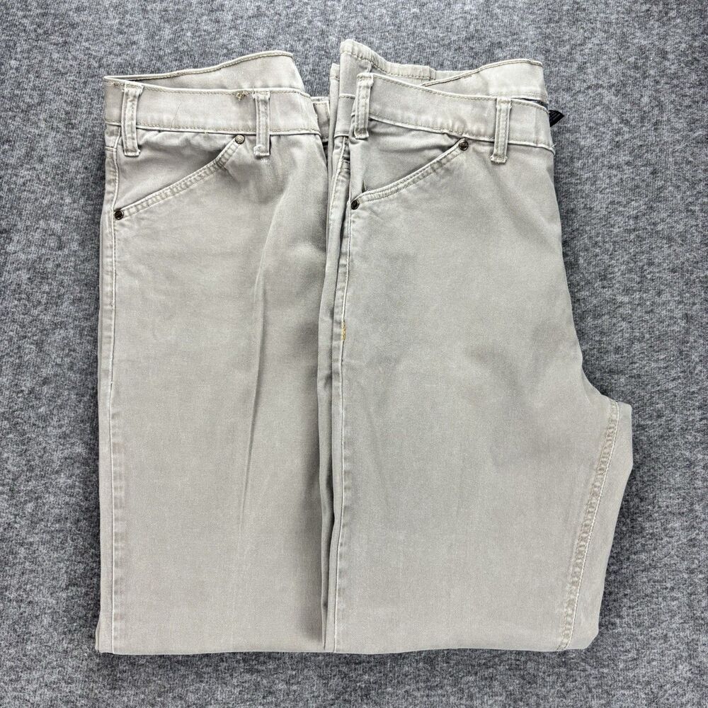 2 Pack Grand River Mens Pants 38x34 Gray Khaki Stretch Cotton Straight Leg Chino